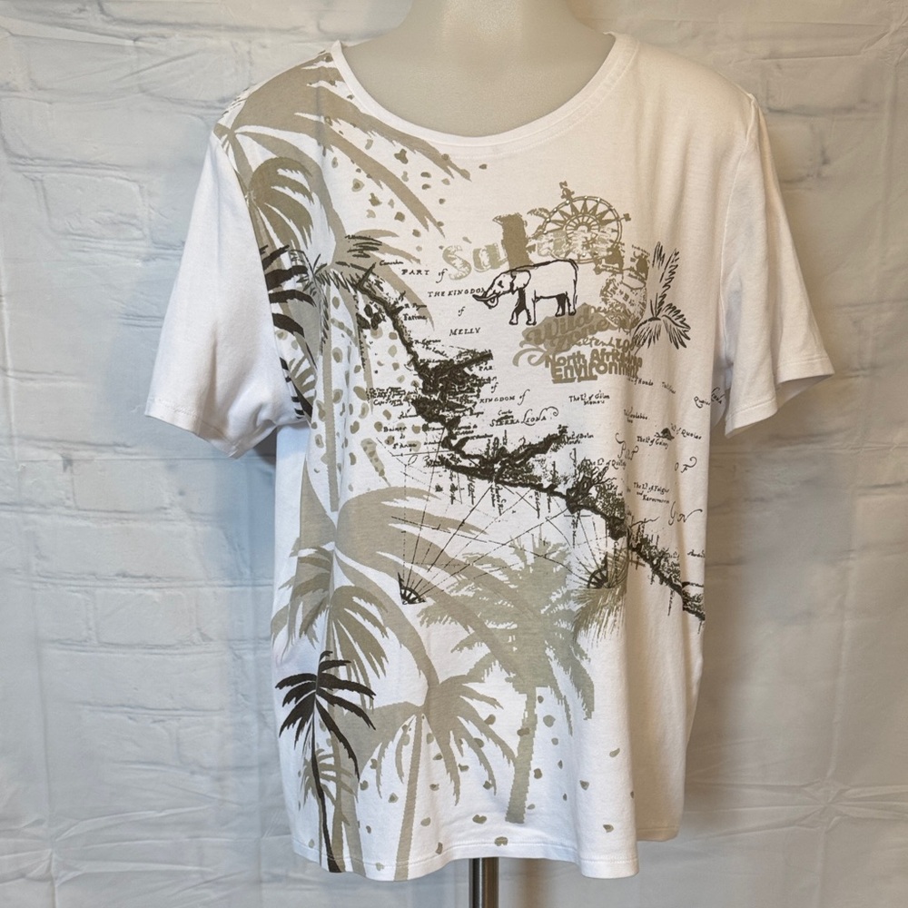 Allison Daley Large Women’s Short-Sleeve Rhinestone at right chest on Compass.
